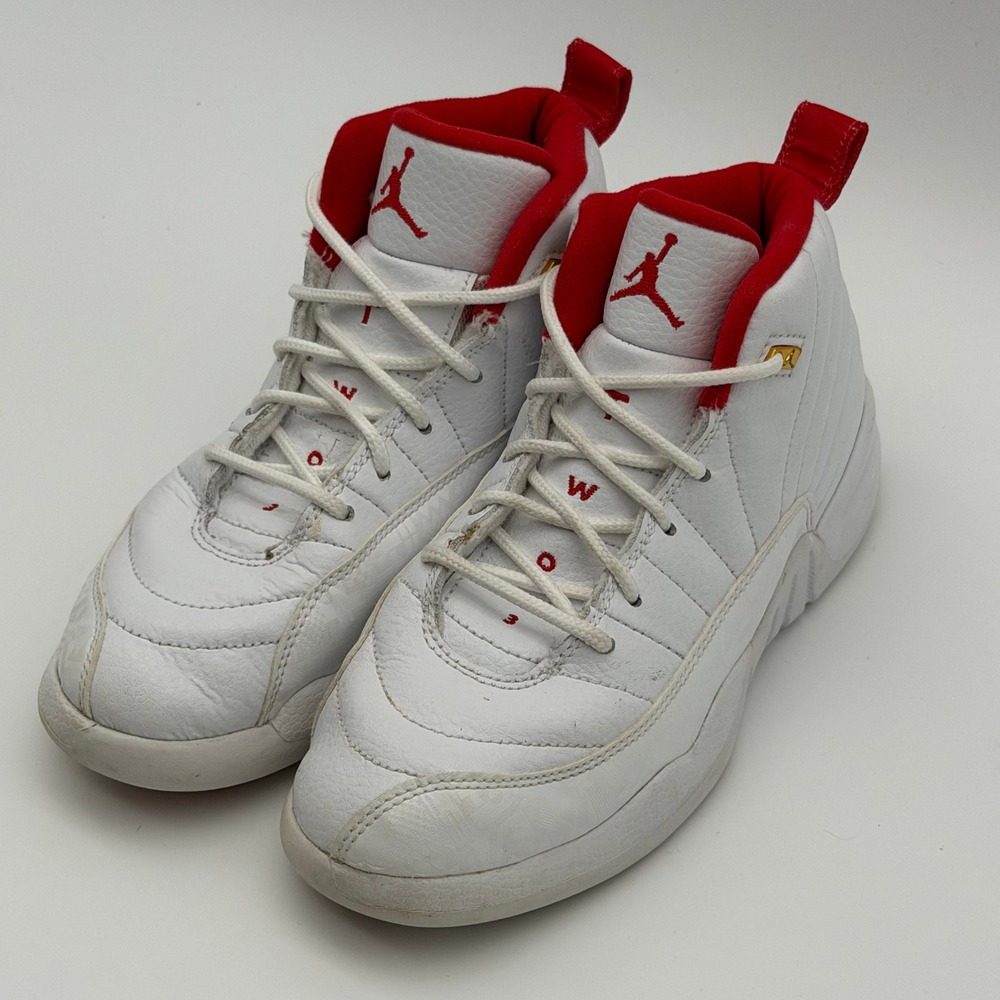 Jordan 12 Retro FIBA White University Red 151186-107 Size 2.5Y - Picture 6 of 14